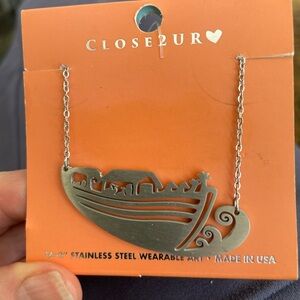Close2UR ❤️ Stainless Steel Necklace with Ark Design